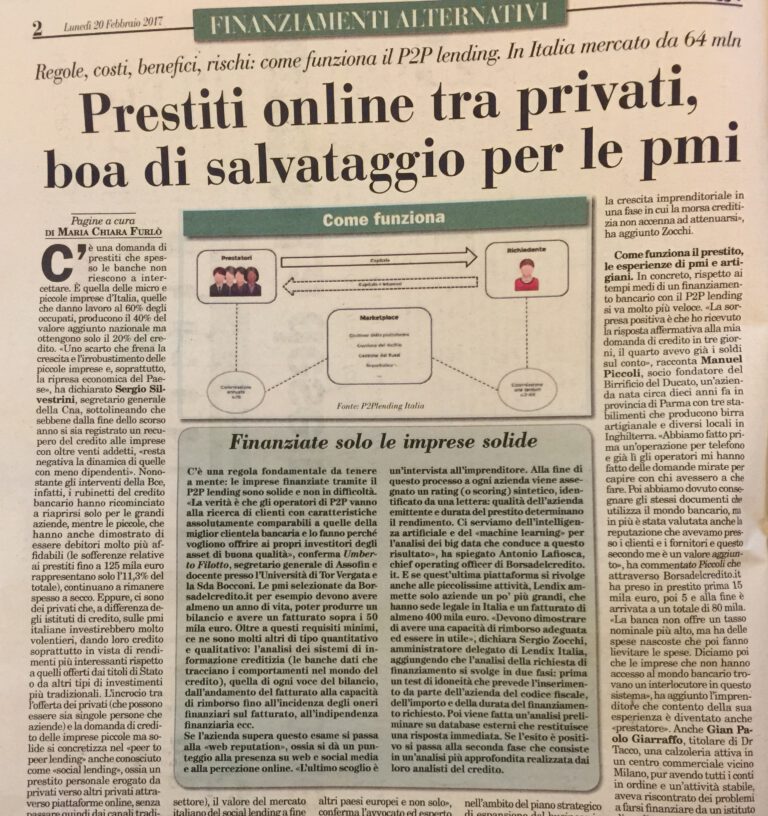 L inizio del Cambiamento,la nascita del finanziamento Privato