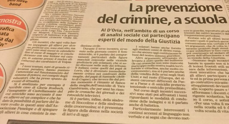 La Prevenzione del Crimine